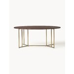 Brown Solid Wood Oval Dining Table (Luca) 180x100