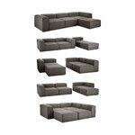 Dark Gray Large Modular Corner Sofa (Lennon)