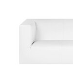 3-местный белый диван из искусственной кожи (флоро)