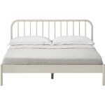 Light Beige Metal Bed (Sanna) 160x200