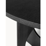 Black oval dining table (apollo) 180x90