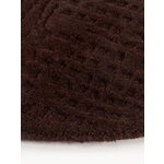 Dark Brown Round Wool Rug (Merima)D=200