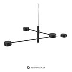 Melns kulonu gaismas clyde (nordlux) ar skaistuma trūkumiem.