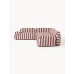 Striped Corner Sofa (Striped Fabric Black)