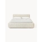 Light Beige Upholstered Bed (Melva) 180x200
