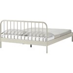 Light Beige Metal Bed (Sanna) 160x200