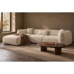 Rapallo-kulmasohva - Beige kangas / Vasen