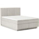 Light beige Continental Bed (Oberon) 160x200