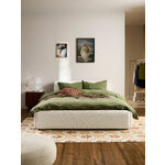 Light Beige Upholstered Bed (Melva) 180x200