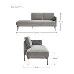 Grey Velvet Sofa (Fluente)
