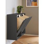 Black Wall-Mounted Laundry Basket Mia (ReCollector)