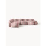 Striped Corner Sofa (Striped Fabric Black)