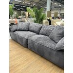 Pilka minkšta sofa (su langeliais) (visa, dėžutėje)