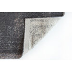 Dark gray vintage style carpet medallion (louis de poortere) 140x200 intact, boxed, dirty
