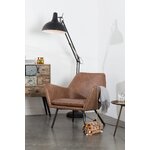 Rudas dirbtinės odos fotelis bon (bon (white label living)) su grožio trūkumu