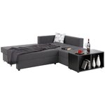 Anthracite corner sofa-bed from Italy, complete, in a box