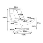 Smėlio spalvos fotelis Ivar