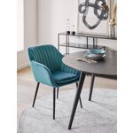 Dark blue velvet chair Emilia (Actona)
