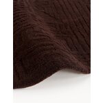 Dark Brown Round Wool Rug (Merima)D=200