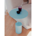 Light Blue Round Coffee Table Ciro (Metallbude)