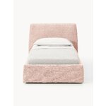 Peach-colored upholstered bed (Cloud) 90x200