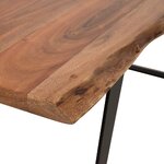 Acacia wood brown-black dining table (jaipur) 200x100