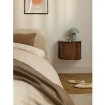 Brown wall-mounted bedside table (calary) complete