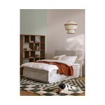 Dark beige continental bed (oberon) 140x200
