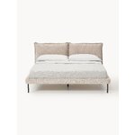 Beige Upholstered Bed (A)200x200