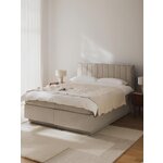 Кровать континентальная светло-бежевая (livia) 180x200 цельная