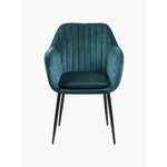 Dark blue velvet chair Emilia (Actona)