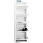 White metal shoe cabinet caruso (rough design) with cosmetic flaws