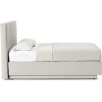 Light beige Continental Bed (Oberon) 160x200