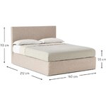 Beige Bed (Eliza)160x200