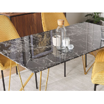 Black marble imitation dining table (kenton) 140x180