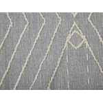 Серо-белый узорчатый хлопковый ковер (хенифра) 140х200