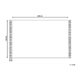 Серо-белый узорчатый хлопковый ковер (хенифра) 140х200