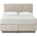 Dark beige continental bed (oberon) 140x200
