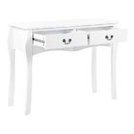 White console table with 2 drawers klawock