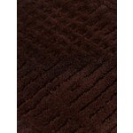 Dark Brown Round Wool Rug (Merima)D=200
