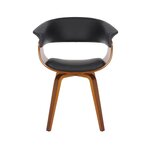 Black Faux Leather Dining Chair Kyo