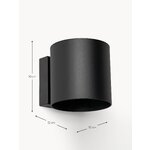 Черный небольшой настенный светильник (Roda)