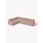 Striped Corner Sofa (Striped Fabric Black)