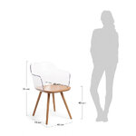 Design-tuoli bjorg (la forma) läpinäkyvällä selkänojalla kauneusvirheillä