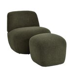 Dark green Bouclé Armchair Lana
