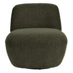Tumši zaļš Bouclé krēsls Lana