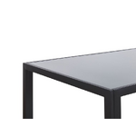 Juodo stiklo valgomojo stalas (lavos) 120x80