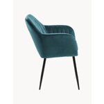 Dark blue velvet chair Emilia (Actona)