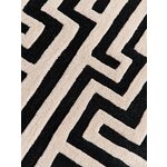 Black and White Patterned Wool Rug (Monty) 160x230