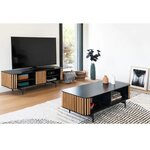 Melns kafijas galdiņš Linea